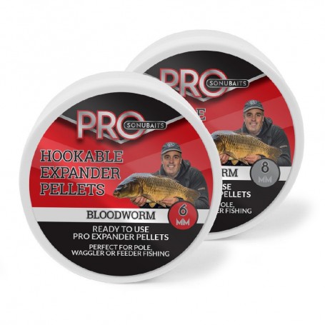 SonuBaits BLOODWORM FISHMEAL PRO HOOKABLE EXPANDER PELLETS