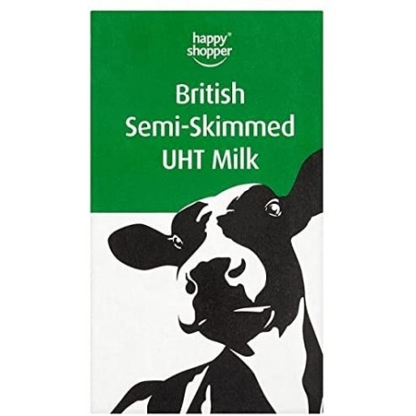 Happy Shopper British Semi-Skimmed UHT Milk