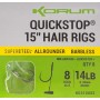 Korum Big Fish 15" Quickstop Hair Rigs Barbless