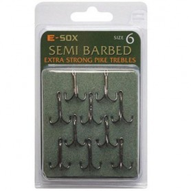 Drennan E Sox Extra Strong Semi Barbed Treble Hooks