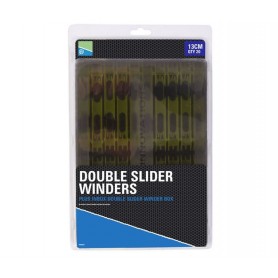 Preston Innovations Double Slider Winders BOX (Yellow 13cm)