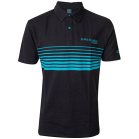 Black Design Polo Shirts Drennan Aqua