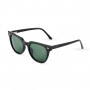 Fortis Cat Eyes Gloss Black Green Woman's Sunglasses
