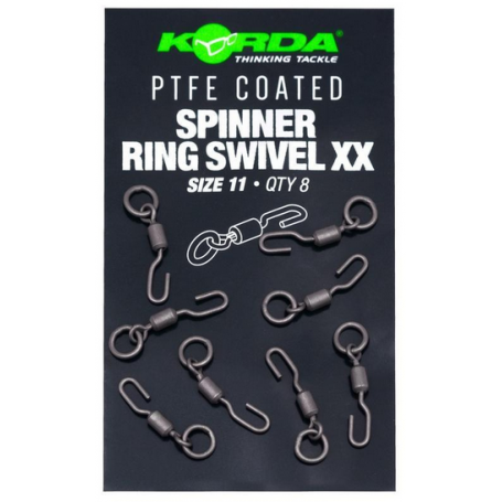 Korda PTFE Spinner Ring Swivels XX Size 11