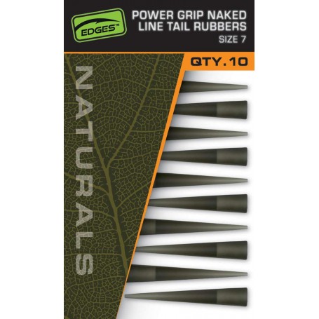 Fox EDGES Naturals Power Grip Naked Line Tail Rubbers - Size 7