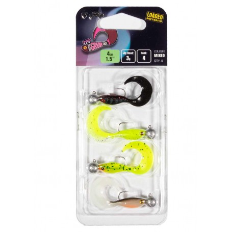Fox Rage Micro Grub Tail Loaded UV Mixed Colour Pack