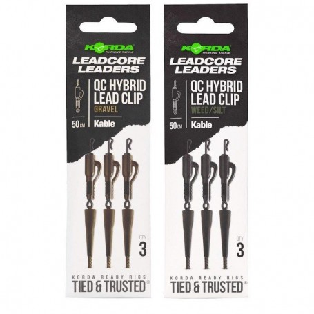 Korda Kable Leadcore Leader 50cm QC Hybrid Lead Clip