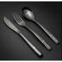 CarpLife Black Etched Stainless Steel Cutlery Set