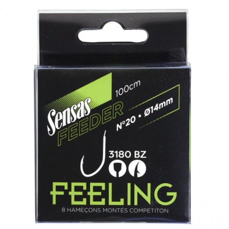 Sensas 3180 BZ 1m Hooks To Nylon (8pk)