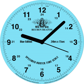 Reuben Heaton Timescale Anglers Clock Blue Edition