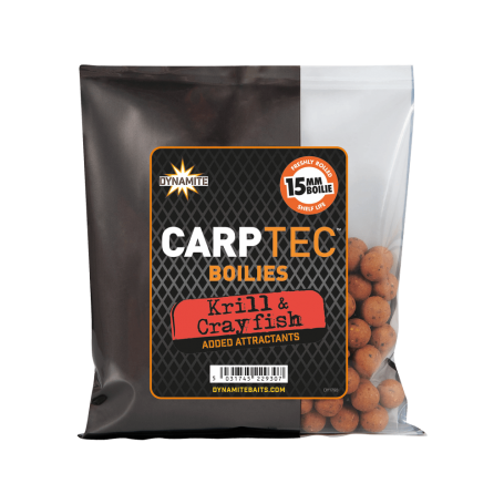 Dynamite Baits Carptec Krill & Crayfish Boilies 15mm - 300g