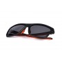 Fox Collection Black & Orange Sunglasses Grey Lens