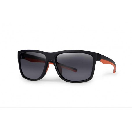 Fox Collection Black & Orange Sunglasses Grey Lens