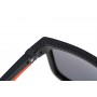 Fox Collection Black & Orange Sunglasses Grey Lens