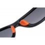 Fox Collection Black & Orange Sunglasses Grey Lens