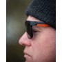 Fox Collection Black & Orange Sunglasses Grey Lens