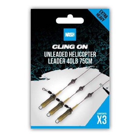 Nash Ready Tied Unleaded Helicopter Leader 75cm